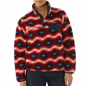 Patagonia Synchilla Aztec print snap T fleece pullover jacket size medium